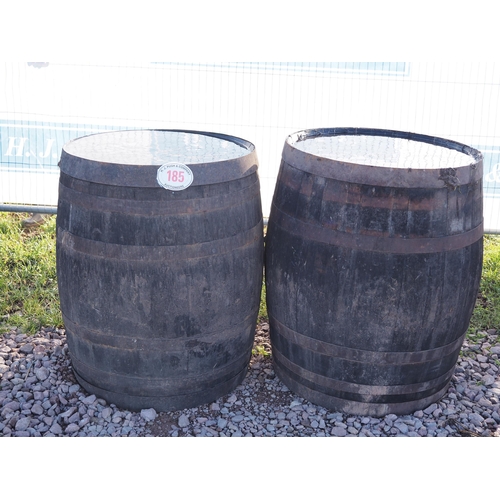 185 - Wooden cider barrels - 2