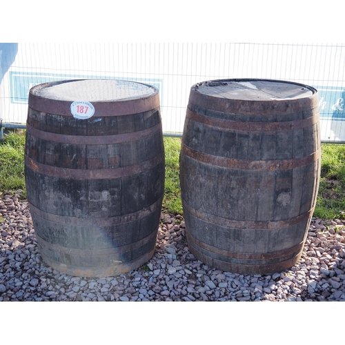 187 - Wooden cider barrels - 2