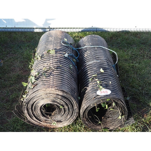 348 - Rolls of plastic fencing - 2