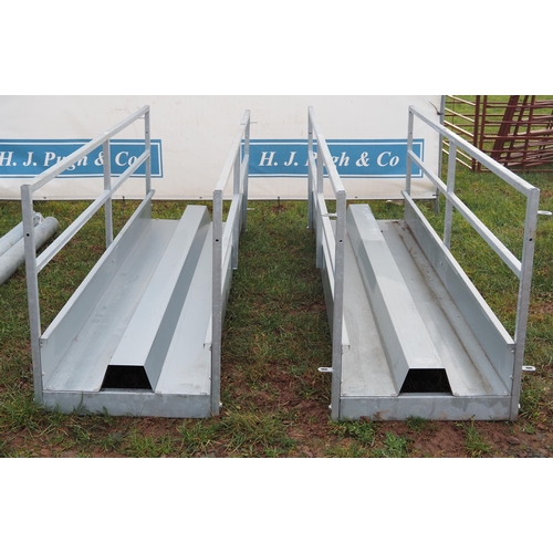 1170 - Galvanised walk in feeders 8ft - 2