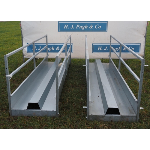 1171 - Galvanised walk in feeders 8ft - 2