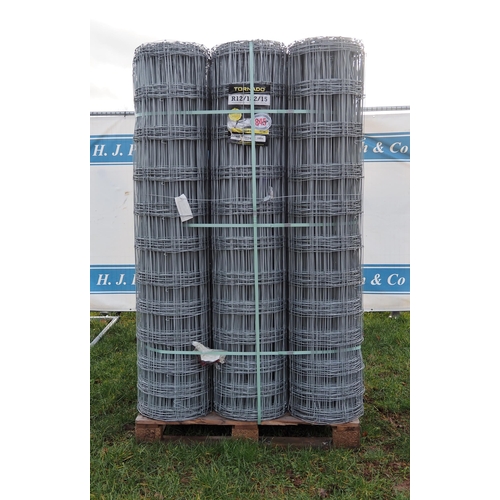 1209 - 9 Rolls tornado wire R12/182/15 100m