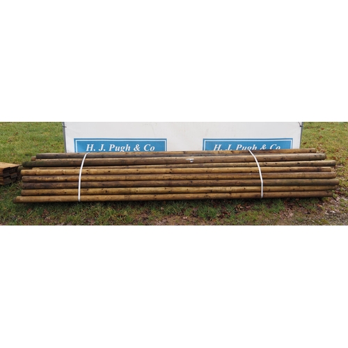 1216 - Round fencing stakes 12ft - 60