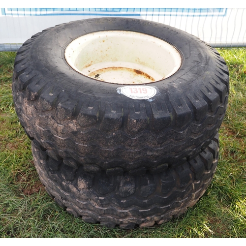 1319 - Pair of implement wheels and tyres 11.5/80-15