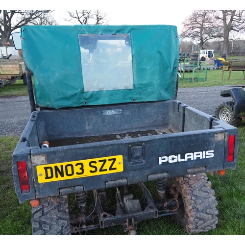 1327 - Polaris Ranger 4x4. Runs and drives. Reg. DN03 SZZ. V5 and keys in office