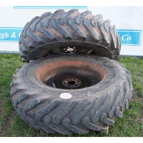 1353 - Fordson Major 6 stud 16.9-30 Goodyear wheels and tyres