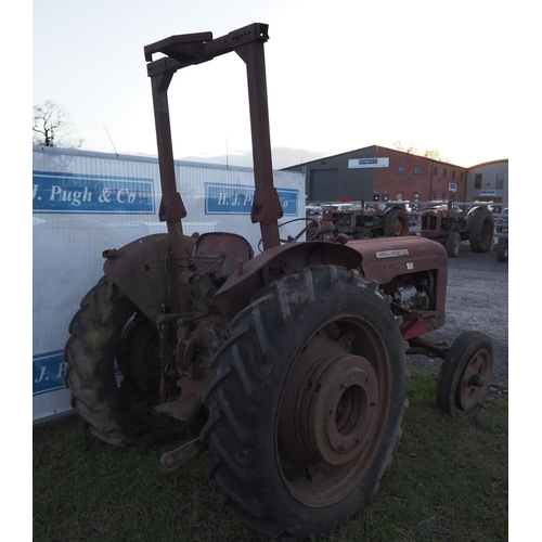 1366 - Fordson Super Major tractor c/w rear wheel weights and roll bar. Good restoration project