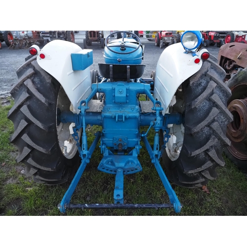 1367 - Fordson Power Major tractor. Fitted with a 6 cylinder engine and new tyres. Runs. Keys in office