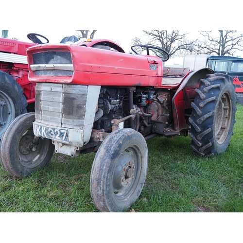 1375 - Massey Ferguson 135 Lenfield Vineyard tractor. Badge on bonnet. Runs and drives. Off farm condition,... 