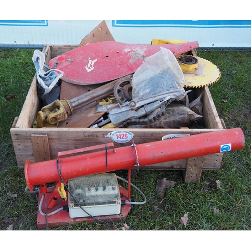 1425 - Plough spares, PTO shafts and other tractor spares