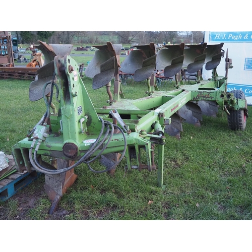 1448 - Dowdeswell DP 7E 6 furrow plough with pallet of spare parts. S/N 981634238. Manuals in office