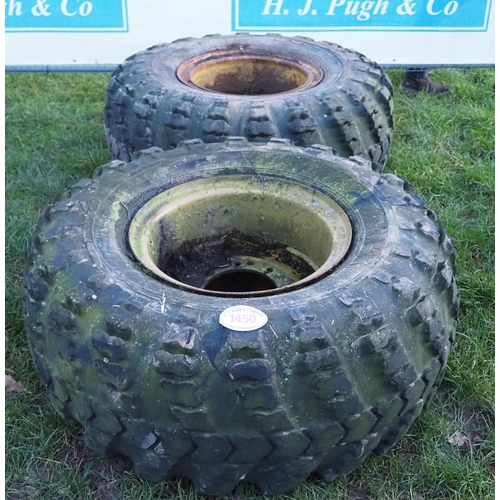 1450 - Pair of wheels and tyres 1300x530-533