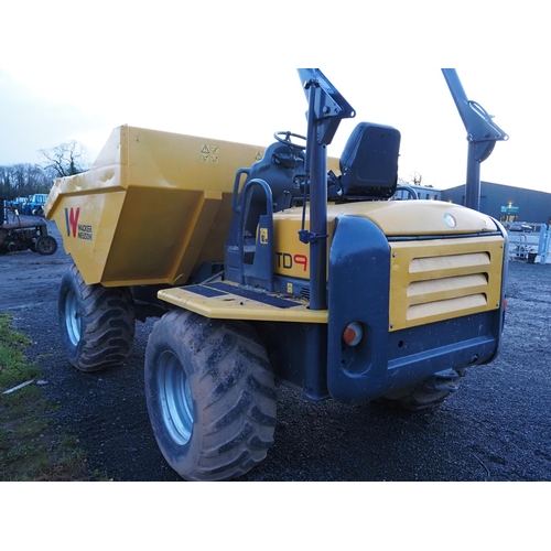 1461 - Wacker Neuson TD9 dumper, runs and drives. Showing 4175 hours. Keys in office