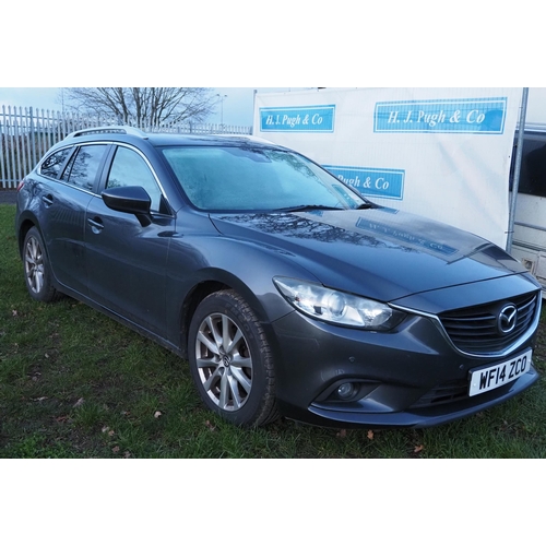 1464 - Mazda 6 Sky Activ 5 door saloon. 2014. Runs but needs attention. MOT until 1/11/23. Reg. WF14 ZCO. K... 