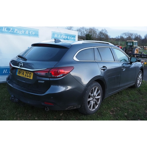 1464 - Mazda 6 Sky Activ 5 door saloon. 2014. Runs but needs attention. MOT until 1/11/23. Reg. WF14 ZCO. K... 