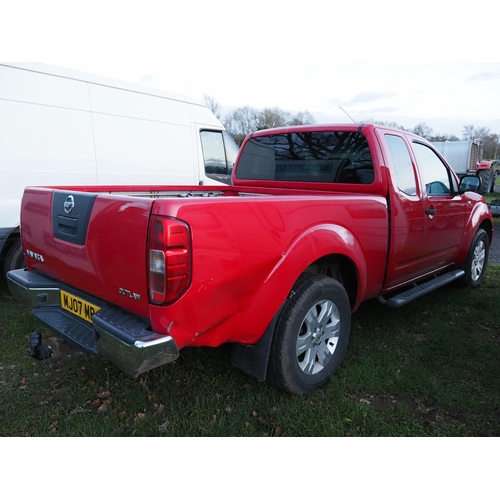 1467 - Nissan Navara Outlaw pickup. 2007. MOT until 20/12/23. Recent service. Runs. Reg. MJ07 MRJ. 2 keys a... 