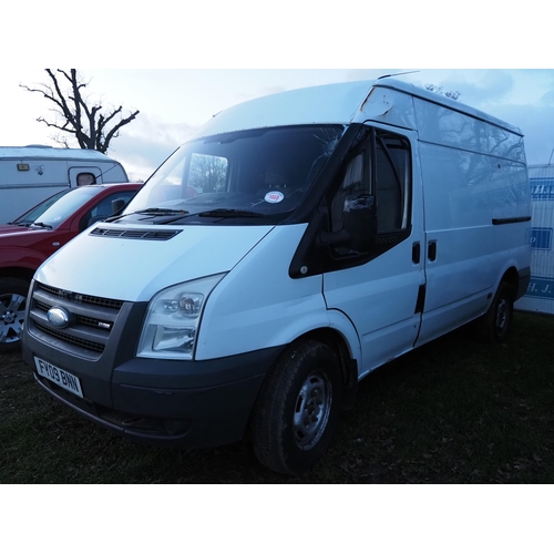 1468 - Ford Transit van. 2009. 6 Speed. MOT until 08/23. Reg. FY09 BNN. V5 and keys in office