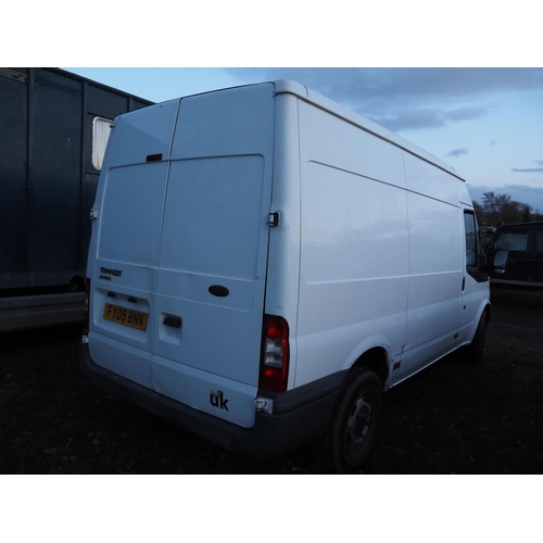 1468 - Ford Transit van. 2009. 6 Speed. MOT until 08/23. Reg. FY09 BNN. V5 and keys in office