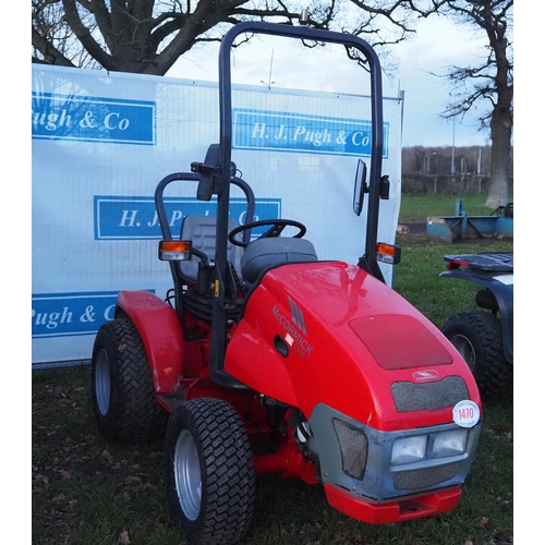 1470 - McCormick G30R compact tractor. 2002. Vendor says slight PTO noise but works as it should, 1354 hour... 