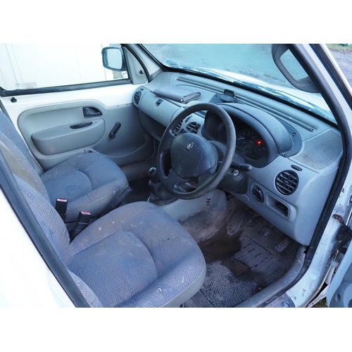 1472 - Renault Kangoo 865D van. Needs attention. MOT until 24/10/23. Reg. NU02 KUB. Keys in office, V5 appl... 