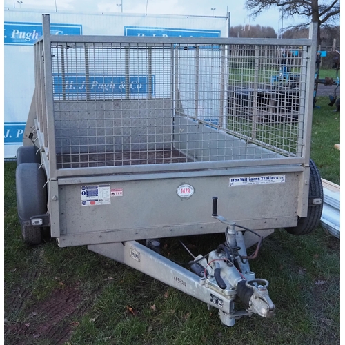 1479 - Ifor Williams twin axle mesh sided trailer 10x5ft