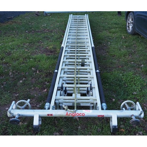 1463 - Angloco 3 section aluminium ladder