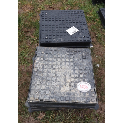 1496 - Poly pipe drain covers 2'x2ft - 4