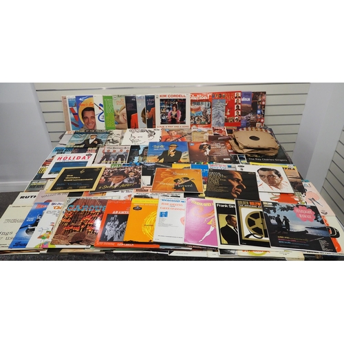 34 - Large quantity of records to include Frank Sinatra, Billy Vaughn, Val Doonican, assorted Christmas a... 
