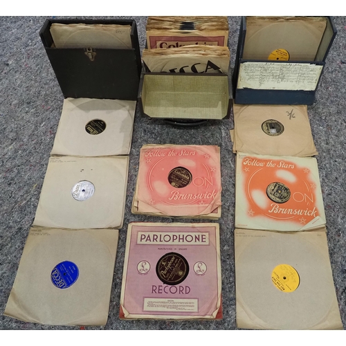76 - Large quantity of jazz vinyl records to include Ernest Tubbs and Al Jolson