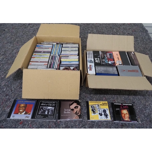 6 - Large quantity of Jazz CDs to include Frank Sinatra and Louis Armstrong