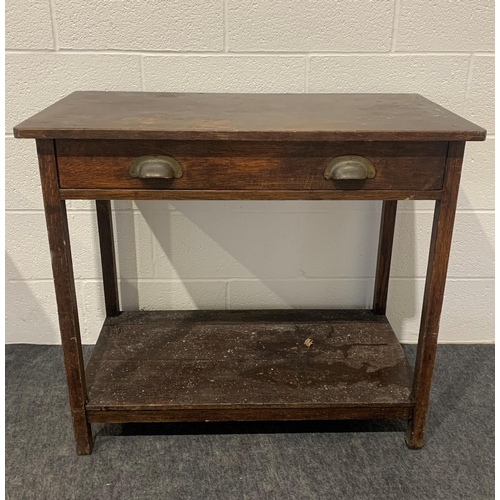 260 - Oak console table with drawer 32