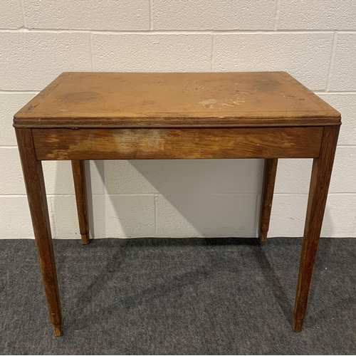 260 - Oak console table with drawer 32