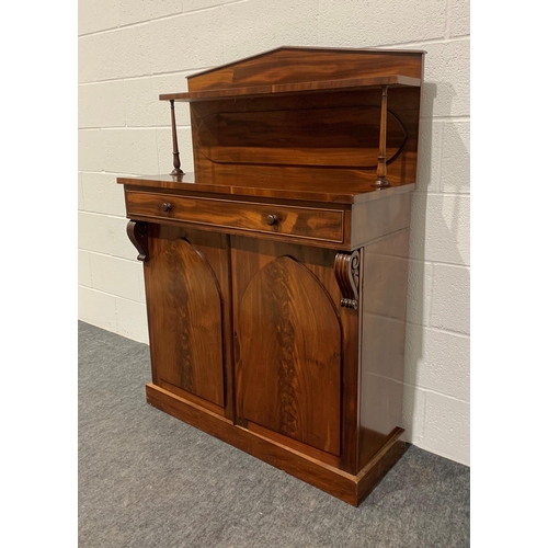 265 - Victorian mahogany chiffonier with drawer and cupboards 54