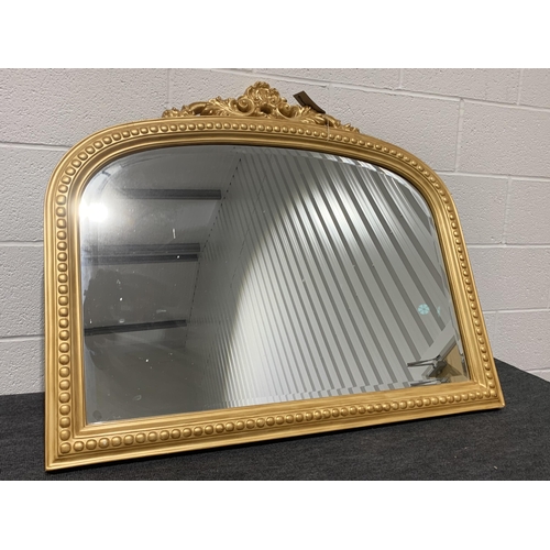 181 - Modern gold framed bevel edged mirror 35