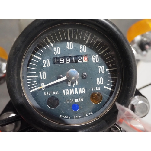 871 - Yamaha YB100 motorcycle, 1976, 97cc.
Frame no. L2-212636
Engine no. L2-212636
Runs and rides well, h... 