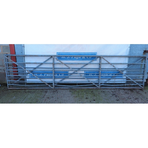 69 - Pair of Galvanised gates 13ft