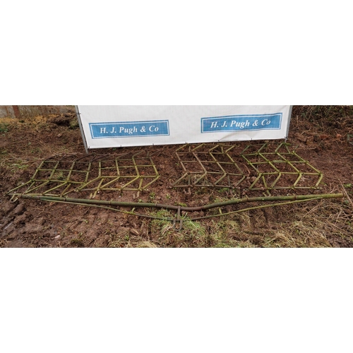 78 - Four section seed harrows and landtree