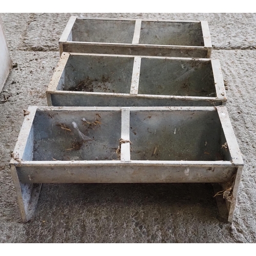 32 - Galvanised feed troughs 2ft -3