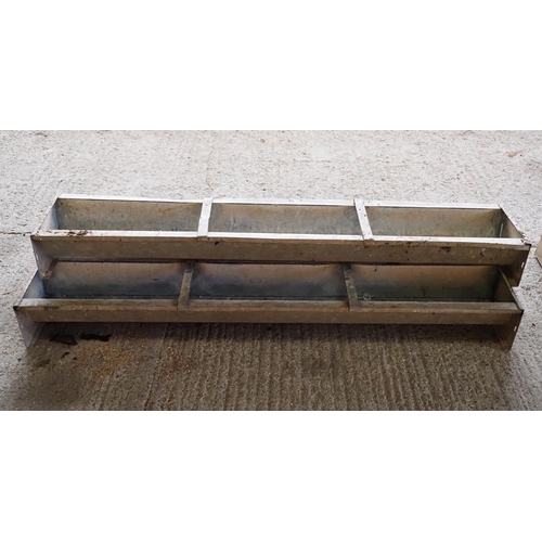 35 - Galvanised feed troughs 6ft -3