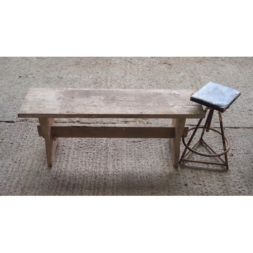 36 - Industrial stool and bench