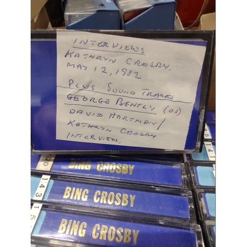 124 - Large quantity of cassette tape recordings of Bing Crosby from radio and TV shows