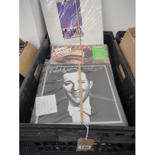 140 - Assorted Bing Crosby CDs, tapes and vinyl records
