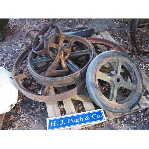 188 - 3 Mixed iron wheels