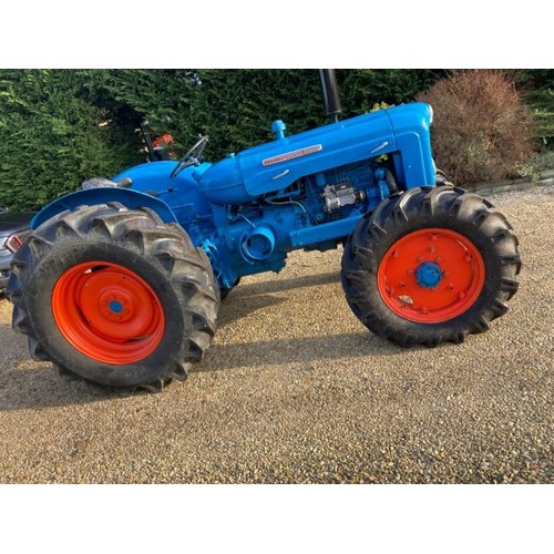 387A - Fordson Super Major Roadless tractor. 1962. Runs and drives. Vendor said to be well restored. Reg 27... 