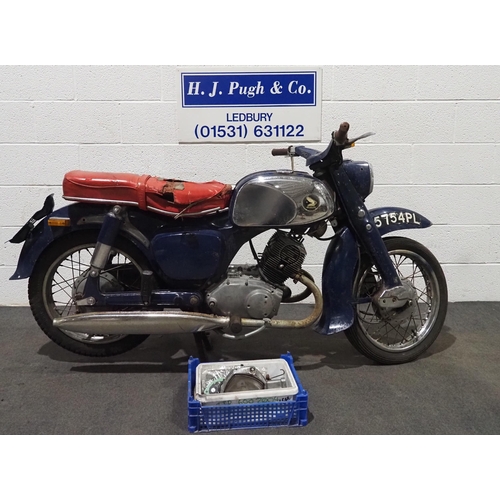 Honda C92 Benly motorcycle project. 1962. 125cc. Engine No