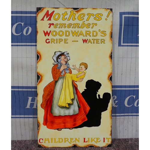 675 - Painting of an original enamel sign on board - Woodward's Gripe Water 43