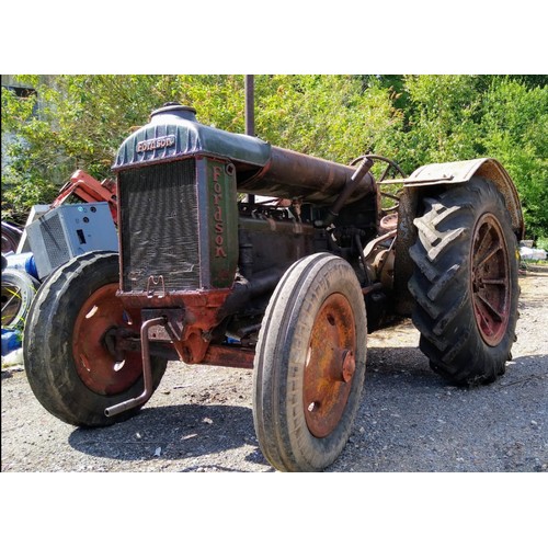 504 - Fordson Standard tractor. Engine has been cleaned and bearings checked by vendor, who states the clu... 