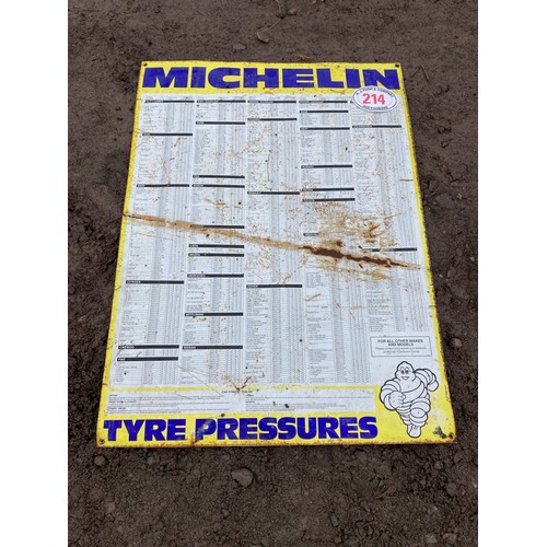 214 - Tin Michelin sign