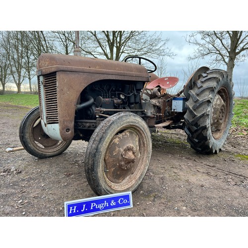 376 - Ferguson TEF tractor. 1953. Been laid up for 8 years, starts and drives. C/w Ferguson Epicyclic redu... 