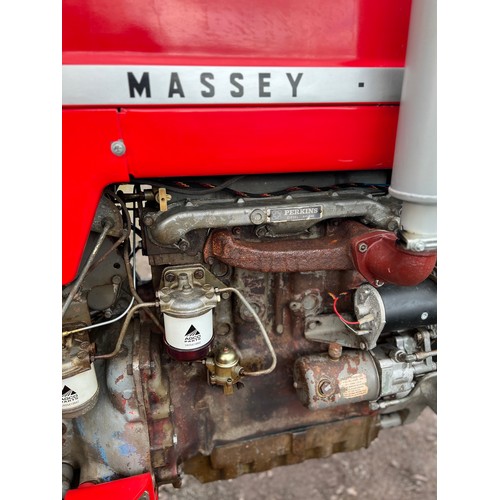 389 - Massey Ferguson 188 tractor.1973  Part restored. Engine, gear box, clutch, hydraulics, PTO all overh... 